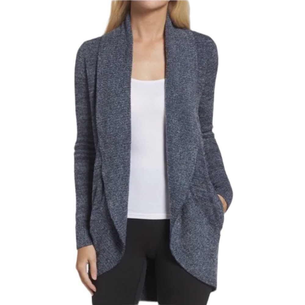 Barefoot Dreams Cozychic Lite Circle Cardigan Style 452 Soft size L/XL Blue